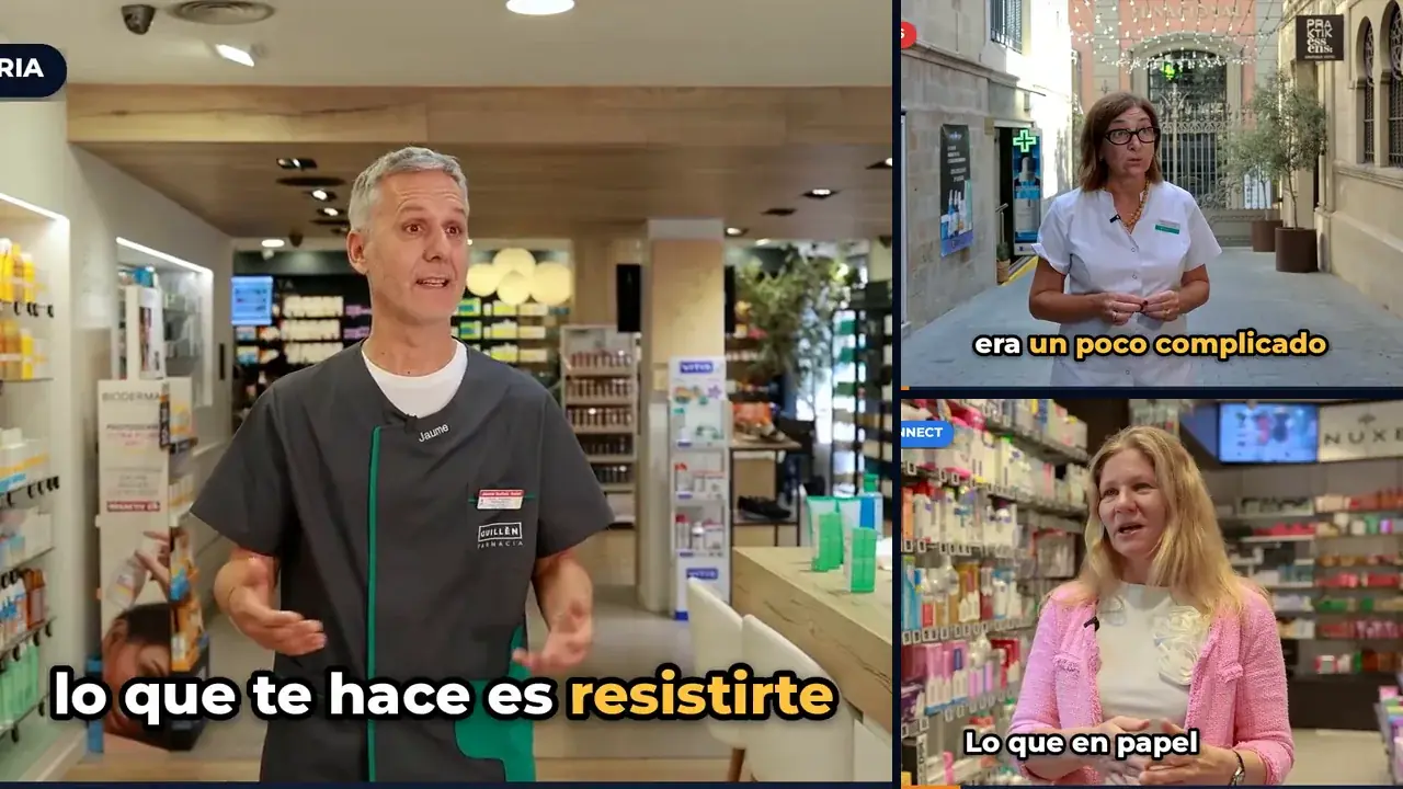 Tres farmacèutics de farmàcies diferents